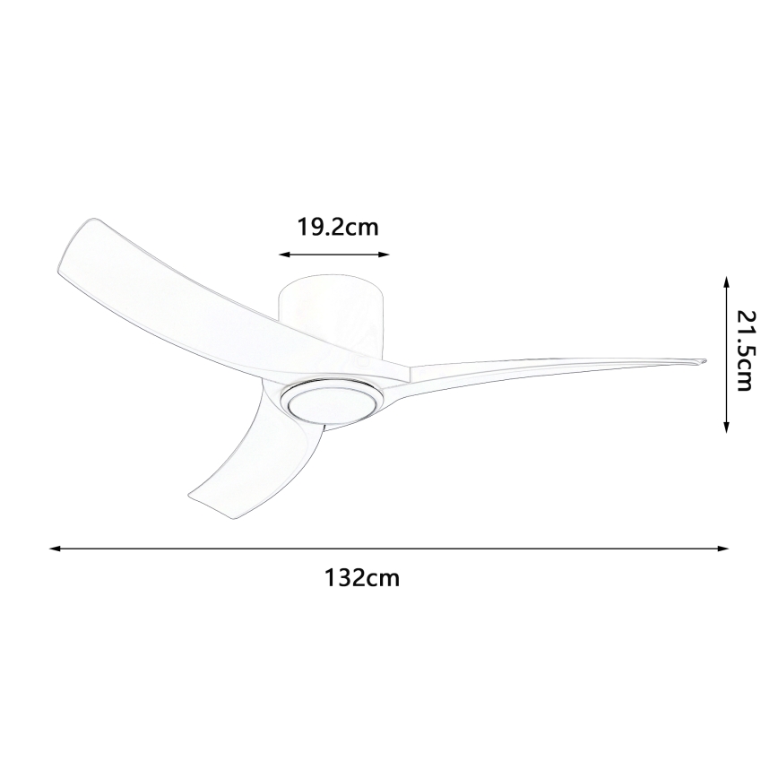 ZEVENTI - LED dimeriuojamas lubinis ventiliatorius ORBITO LED/24W/230V 3000/4000/6000K Wi-Fi Tuya juodas + nuotolinis valdymas