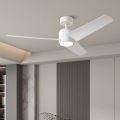 ZEVENTI - LED lubinis ventiliatorius ORVIETO LED/18W/230V 3000-6000K Wi-Fi Tuya baltas + nuotolinis valdymas
