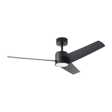 ZEVENTI - LED Reguliuojamas lubinis ventiliatorius ORVIETO LED/18W/230V 3000-6000K Wi-Fi Tuya juoda + nuotolinio valdymo pultas