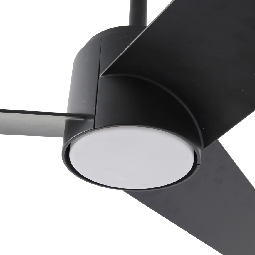 ZEVENTI - LED Reguliuojamas lubinis ventiliatorius ORVIETO LED/18W/230V 3000-6000K Wi-Fi Tuya juoda + nuotolinio valdymo pultas