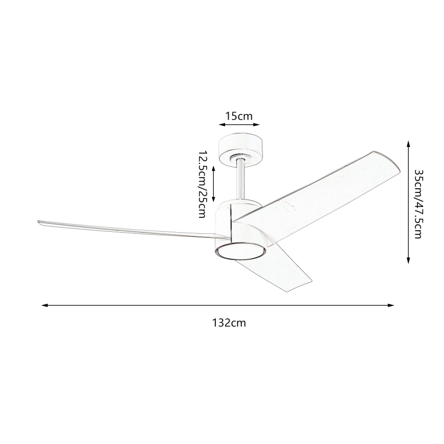 ZEVENTI - LED Reguliuojamas lubinis ventiliatorius ORVIETO LED/18W/230V 3000-6000K Wi-Fi Tuya juoda + nuotolinio valdymo pultas