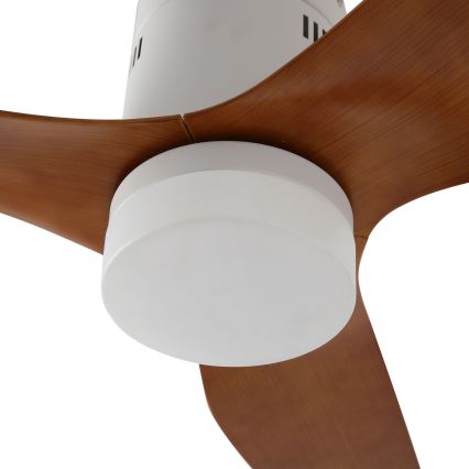 ZEVENTI - LED Reguliuojamas lubinis ventiliatorius PADUA LED/18W/230V 3000-6000K Wi-Fi Tuya balta/ruda + nuotolinio valdymo pultas