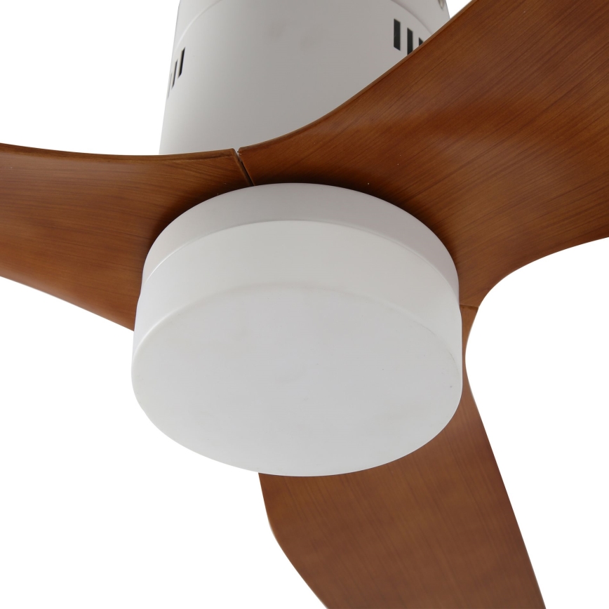 ZEVENTI - LED Reguliuojamas lubinis ventiliatorius PADUA LED/18W/230V 3000-6000K Wi-Fi Tuya balta/ruda + nuotolinio valdymo pultas