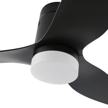 ZEVENTI - LED Reguliuojamas lubinis ventiliatorius PADUA LED/18W/230V 3000-6000K Wi-Fi Tuya juoda + nuotolinio valdymo pultas