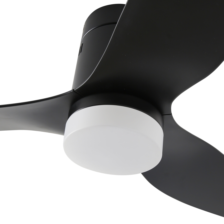 ZEVENTI - LED lubinis ventiliatorius PADUA LED/18W/230V 3000-6000K Wi-Fi Tuya juodas + nuotolinio valdymo pultas