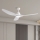 ZEVENTI - LED lubinis ventiliatorius URBINO LED/20W/230V 3000-6000K Wi-Fi Tuya baltas + nuotolinis valdymas