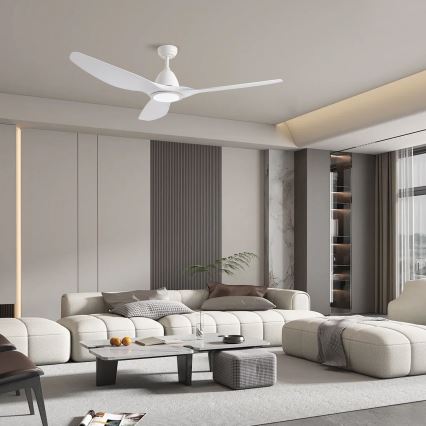 ZEVENTI - LED Reguliuojamas lubinis ventiliatorius URBINO LED/20W/230V 3000-6000K Wi-Fi Tuya balta + nuotolinio valdymo pultas