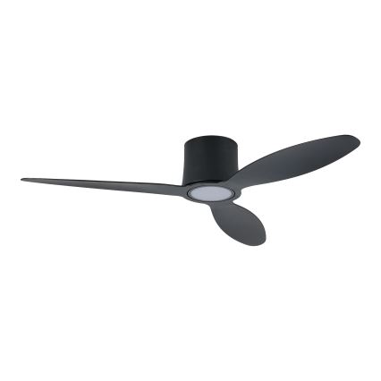 ZEVENTI – Dimeriu reguliuojamas LED lubų ventiliatorius VENTORA LED/24W/230V 3000/4000/6000K Wi‑Fi Tuya, juodas, su nuotolinio valdymo pultu
