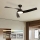 ZEVENTI - LED lubų ventiliatorius AERYS su reguliuojamu LED apšvietimu, 24W/230V, 3000/4000/6000K, Wi-Fi (Tuya), juodas + nuotolinio valdymo pultas