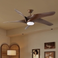 ZEVENTI - LED lubų ventiliatorius LUCCA LED/18W/230V 3000/4000/6000K Wi-Fi Tuya rudas + nuotolinis valdymas