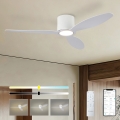 ZEVENTI - LED reguliuojamas lubinis ventiliatorius VENTORA LED/24W/230V 3000/4000/6000K Wi-Fi Tuya balta + nuotolinis valdymas