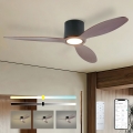 ZEVENTI - LED su reguliuojamu apšvietimu lubų ventiliatorius VENTORA LED/24W/230V 3000/4000/6000K Wi-Fi Tuya juodas/riešutas + nuotolinis valdymas