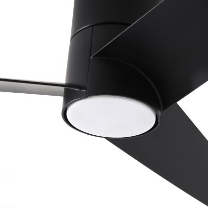ZEVENTI - LED lubinis ventiliatorius BARROSA LED/18W/230V 3000/4000/6000K Wi-Fi Tuya juodas + nuotolinio valdymo pultas