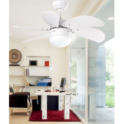 ZEVENTI - Lubinis ventiliatorius FAMARA 1xE14/60W/230V balta