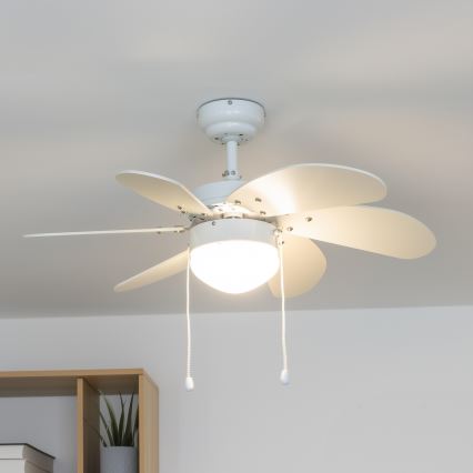 ZEVENTI - Lubinis ventiliatorius FAMARA 1xE14/60W/230V balta