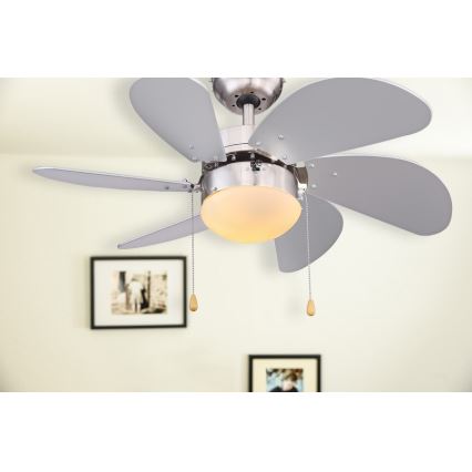 ZEVENTI - Lubinis ventiliatorius FAMARA 1xE14/60W/230V pilka