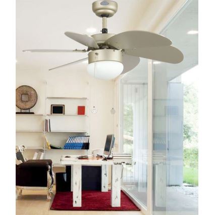 ZEVENTI - Lubinis ventiliatorius FAMARA 1xE14/60W/230V pilka