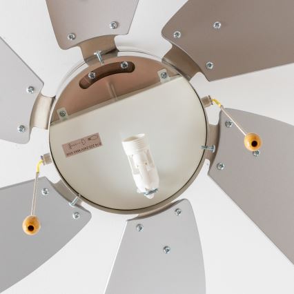 ZEVENTI - Lubinis ventiliatorius FAMARA 1xE14/60W/230V pilka