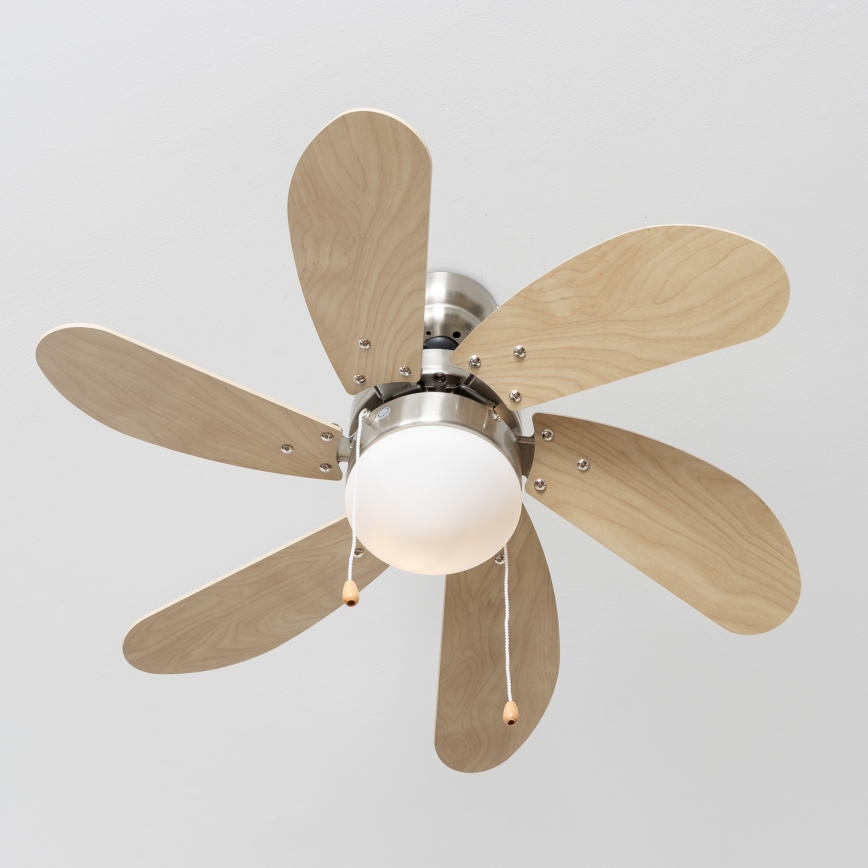 ZEVENTI - Lubinis ventiliatorius FAMARA 1xE14/60W/230V smėlio spalva