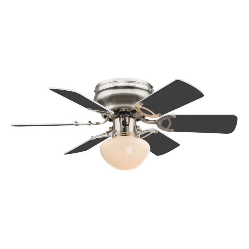 ZEVENTI - Lubinis ventiliatorius GALDANA 1xE27/60W/230V pilka/balta