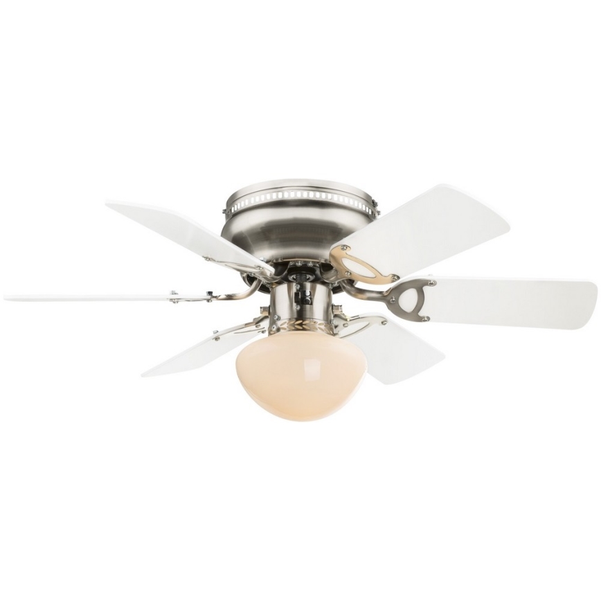 ZEVENTI - Lubinis ventiliatorius GALDANA 1xE27/60W/230V pilka/balta