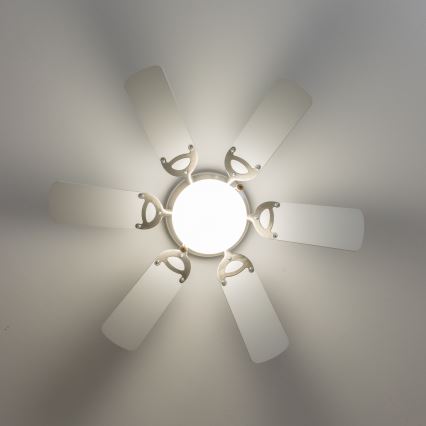 ZEVENTI - Lubinis ventiliatorius GALDANA 1xE27/60W/230V pilka/balta