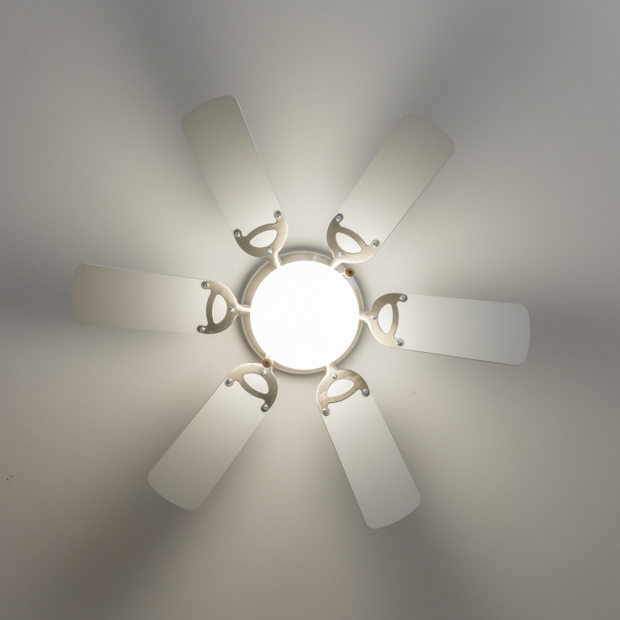ZEVENTI - Lubinis ventiliatorius GALDANA 1xE27/60W/230V pilka/balta