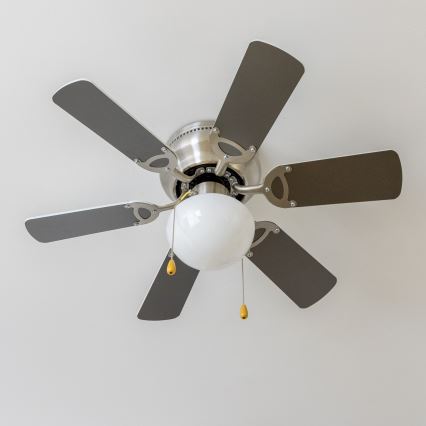 ZEVENTI - Lubinis ventiliatorius GALDANA 1xE27/60W/230V pilka/balta