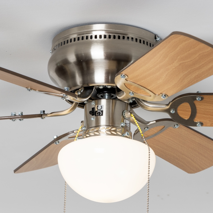 ZEVENTI - Lubinis ventiliatorius GALDANA 1xE27/60W/230V ruda/smėlio spalva