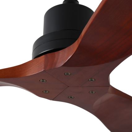 ZEVENTI - lubinis ventiliatorius LIONI Wi-Fi Tuya juodas/ąžuolas + nuotolinis pultas