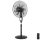 ZEVENTI - Pastatomas ventiliatorius FLOW 55W/230V 130 cm juodas + su nuotoliniu pulteliu