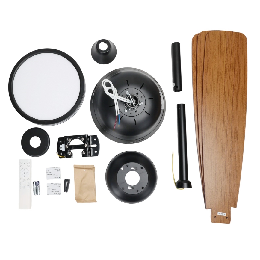 ZEVENTI - LED reguliuojamas lubų ventiliatorius ULUWATU LED/20W/230V 2700-6500K 132 cm rudas + nuotolinis pultas