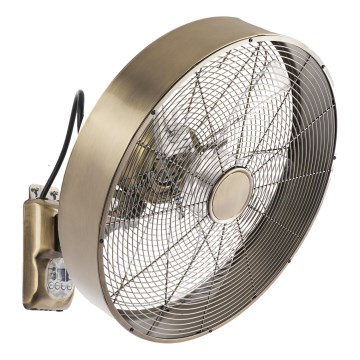 ZEVENTI - Sieninis ventiliatorius FANNY 50W/230V bronzinis + nuotolinis valdymas
