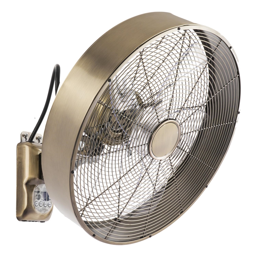 ZEVENTI - Sieninis ventiliatorius FANNY 50W/230V bronzinis + nuotolinis valdymas