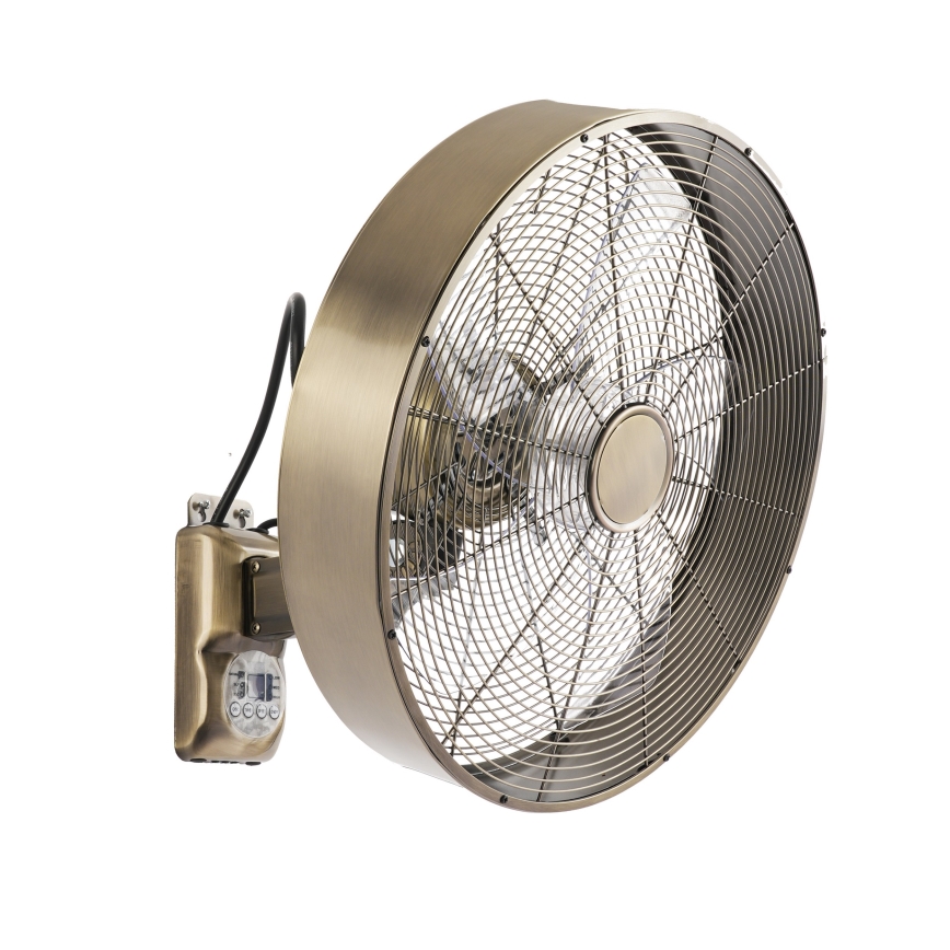 ZEVENTI - Sieninis ventiliatorius FANNY 50W/230V bronzinis + nuotolinis valdymas