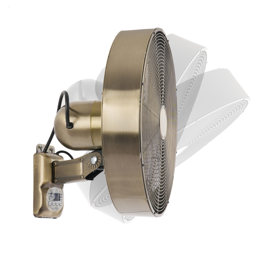 ZEVENTI - Sieninis ventiliatorius FANNY 50W/230V bronzinis + nuotolinis valdymas