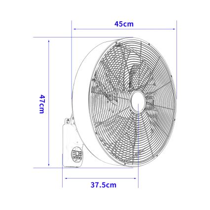 ZEVENTI - Sieninis ventiliatorius FANNY 50W/230V bronzinis + nuotolinis valdymas