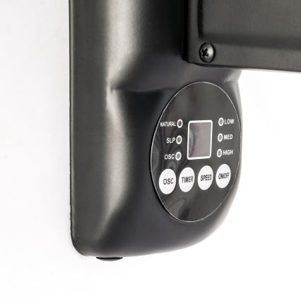 ZEVENTI - Sieninis ventiliatorius FANNY 50W/230V Ø 45 cm juodas + su nuotoliniu valdymu