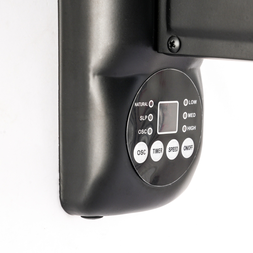 ZEVENTI - Sieninis ventiliatorius FANNY 50W/230V Ø 45 cm juodas + su nuotoliniu valdymu