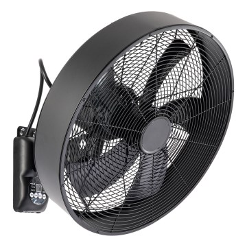 ZEVENTI - sieninis ventiliatorius FANNY 50W/230V juodas + su nuotoliniu pulteliu