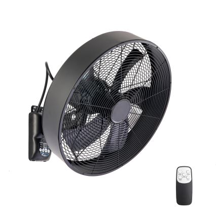 ZEVENTI - sieninis ventiliatorius FANNY 50W/230V juodas + su nuotoliniu pulteliu