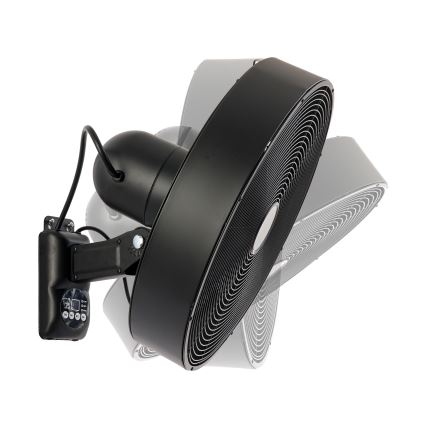 ZEVENTI - sieninis ventiliatorius FANNY 50W/230V juodas + su nuotoliniu pulteliu
