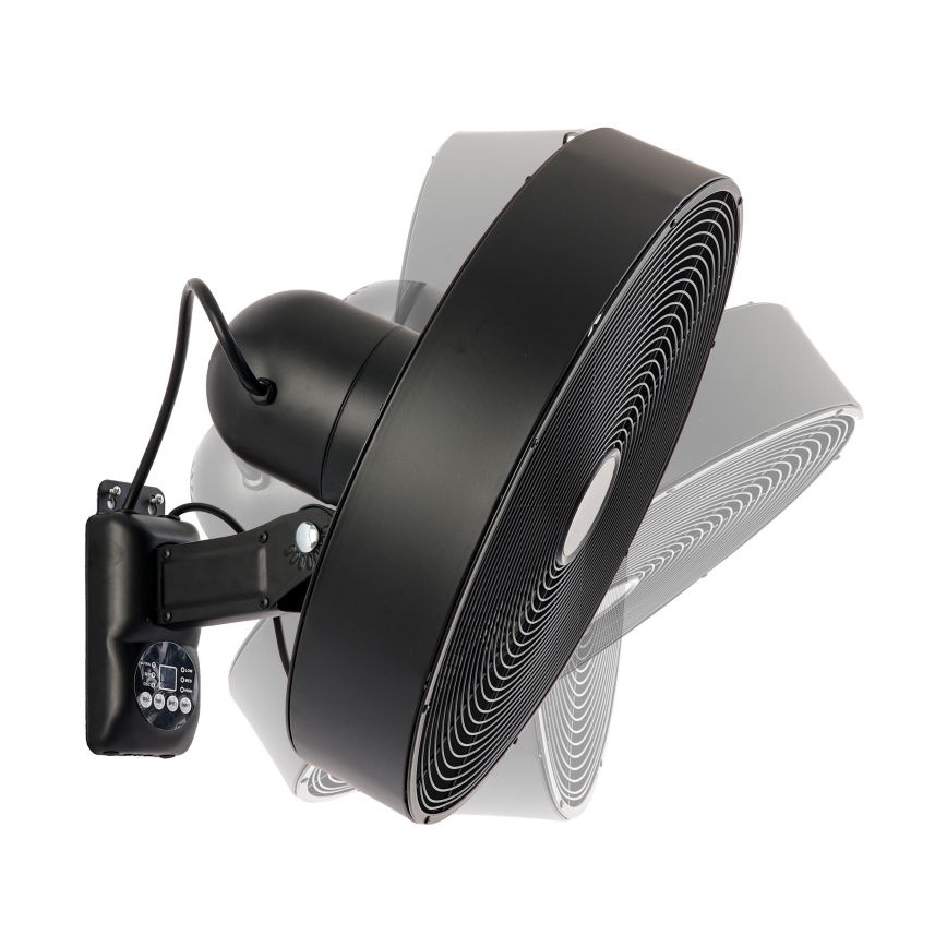 ZEVENTI - sieninis ventiliatorius FANNY 50W/230V juodas + su nuotoliniu pulteliu