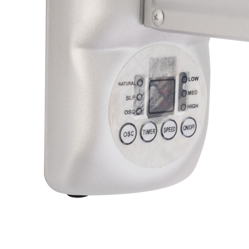 ZEVENTI - Sieninis ventiliatorius FANNY 50W/230V, matinis chromas, su nuotoliniu pultu