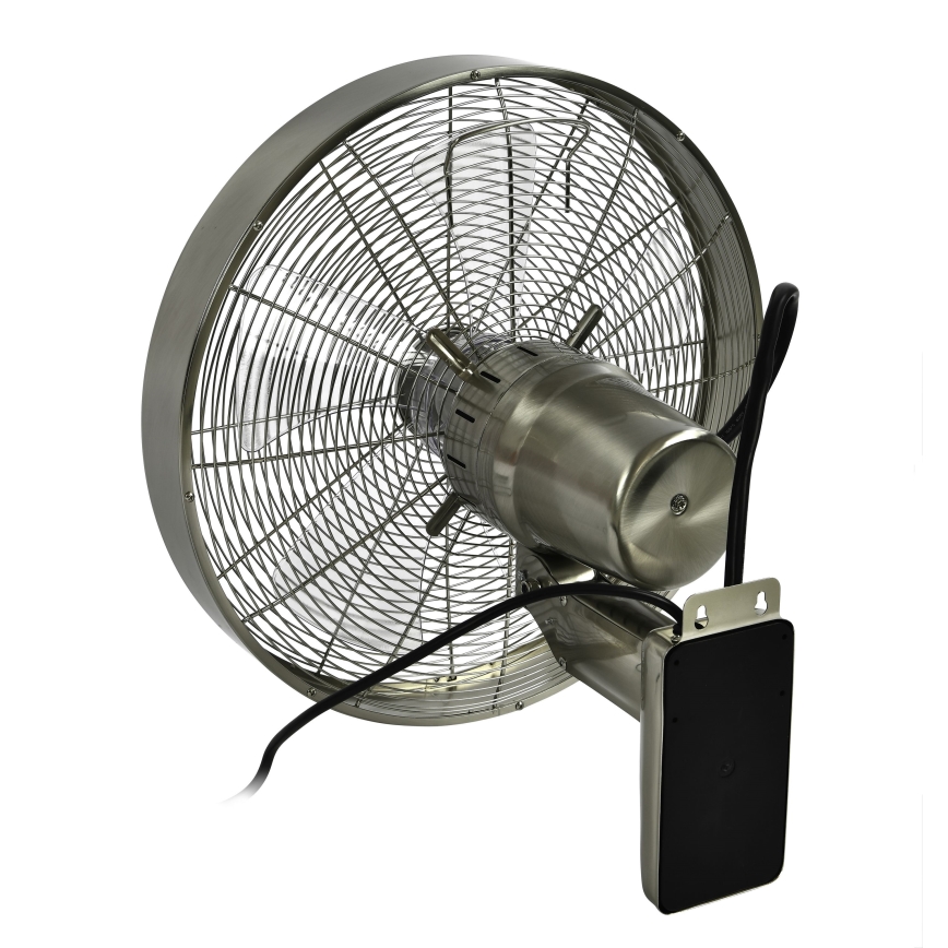 ZEVENTI - Sieninis ventiliatorius FREEZE 50W/230V diametras 40 cm matinis chromas + nuotolinio valdymo pultas