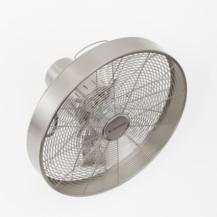 ZEVENTI - Sieninis ventiliatorius FREEZE 50W/230V diametras 40 cm matinis chromas + nuotolinio valdymo pultas