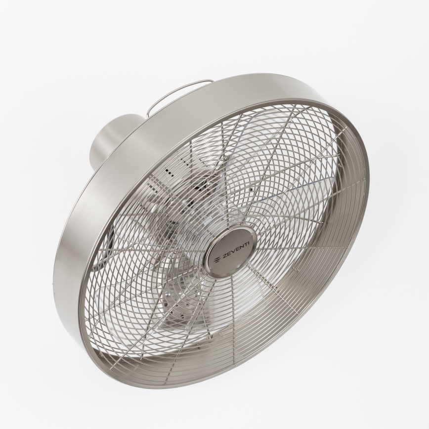 ZEVENTI - Sieninis ventiliatorius FREEZE 50W/230V diametras 40 cm matinis chromas + nuotolinio valdymo pultas