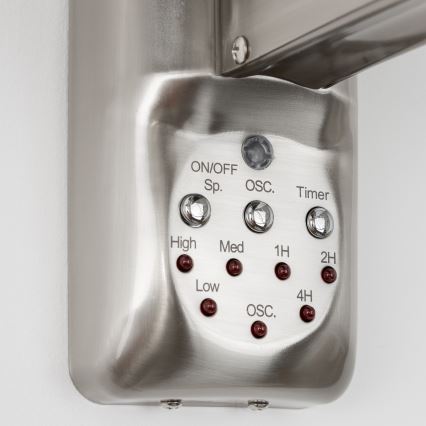 ZEVENTI - Sieninis ventiliatorius FREEZE 50W/230V diametras 40 cm matinis chromas + nuotolinio valdymo pultas