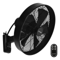 ZEVENTI - Sieninis ventiliatorius FREEZE 50W/230V diametras 40 cm juoda + nuotolinio valdymo pultas