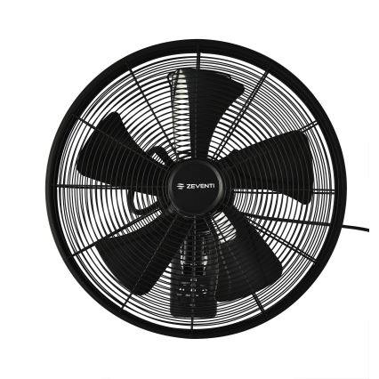 ZEVENTI - Sieninis ventiliatorius FREEZE 50W/230V diametras 40 cm juoda + nuotolinio valdymo pultas